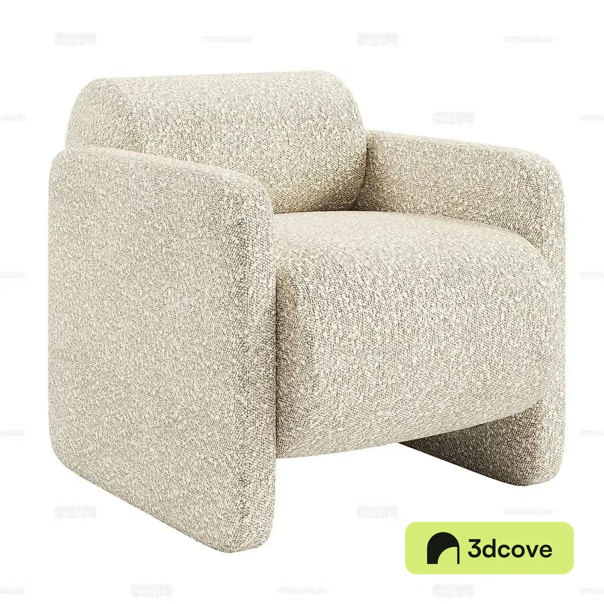 Cream style single sofa