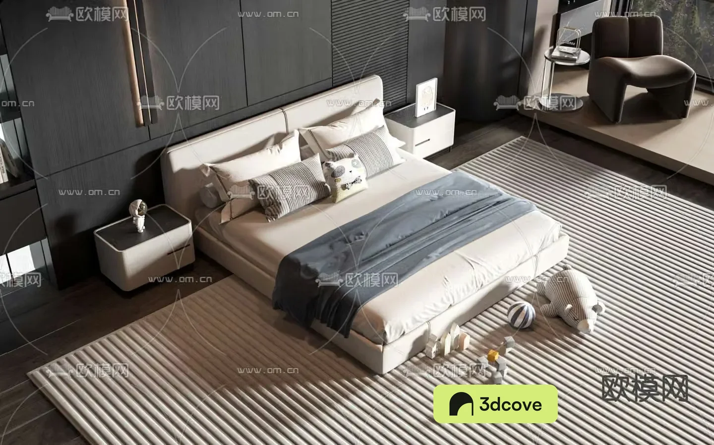 Modern double bed