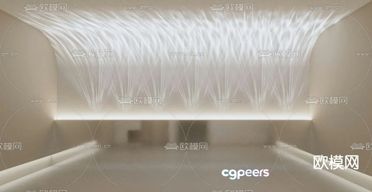 Modern water-patterned lamp decorative lamp 3d model