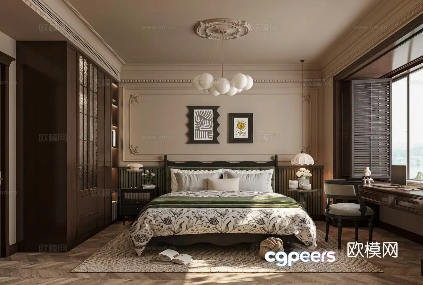 French bedroom master bedroom 3d model