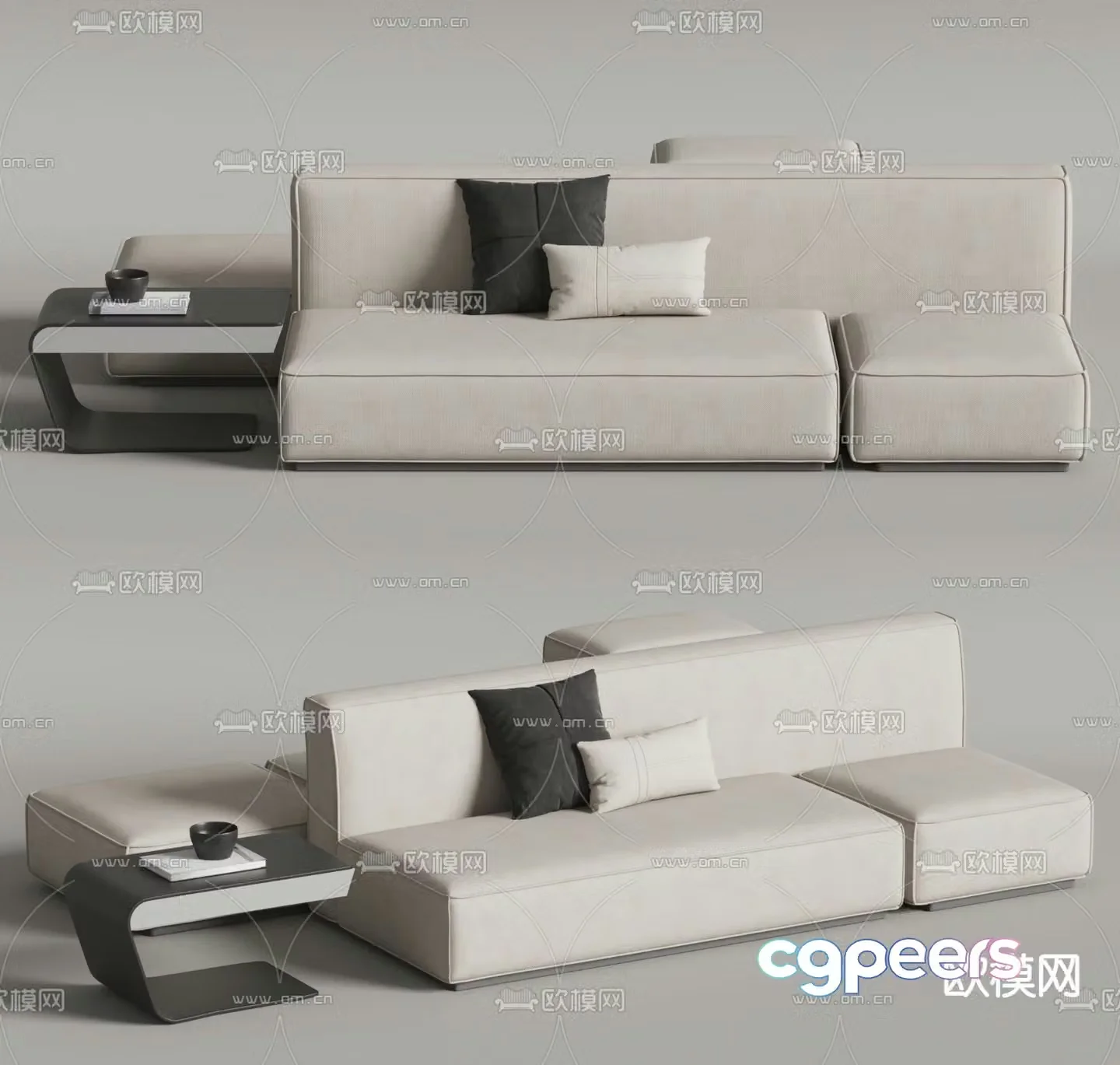 Moroso office sofa double sofa lobby sofa 3d model