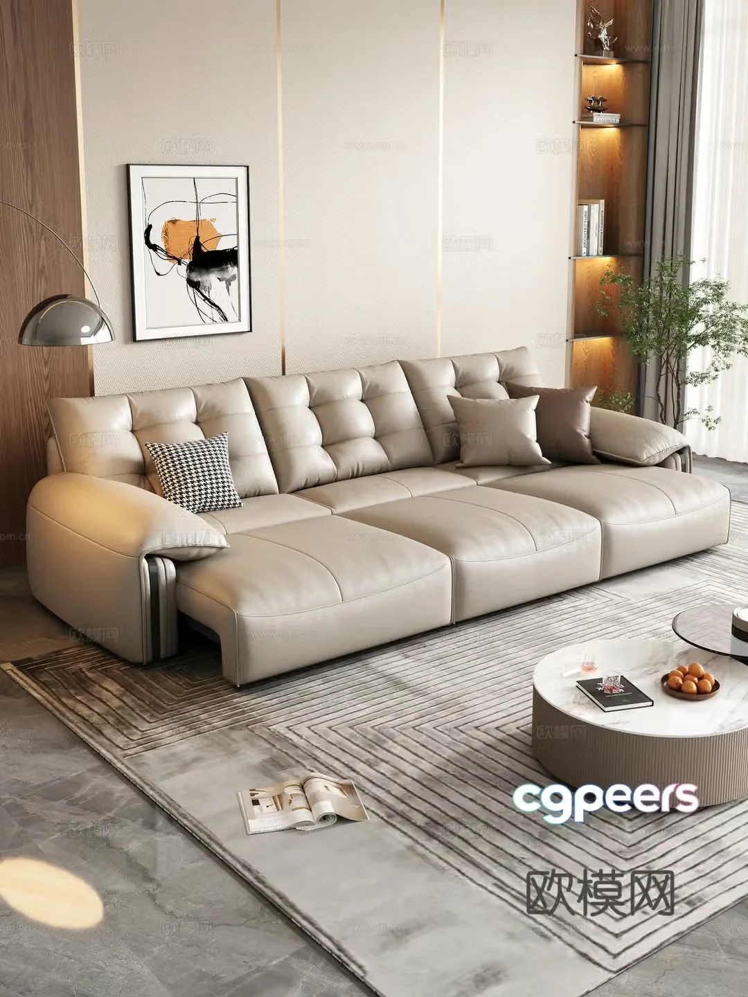 Modern functional sofa bed 3d model
