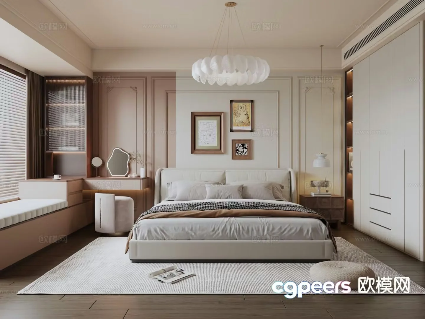 French bedroom master bedroom 3d model