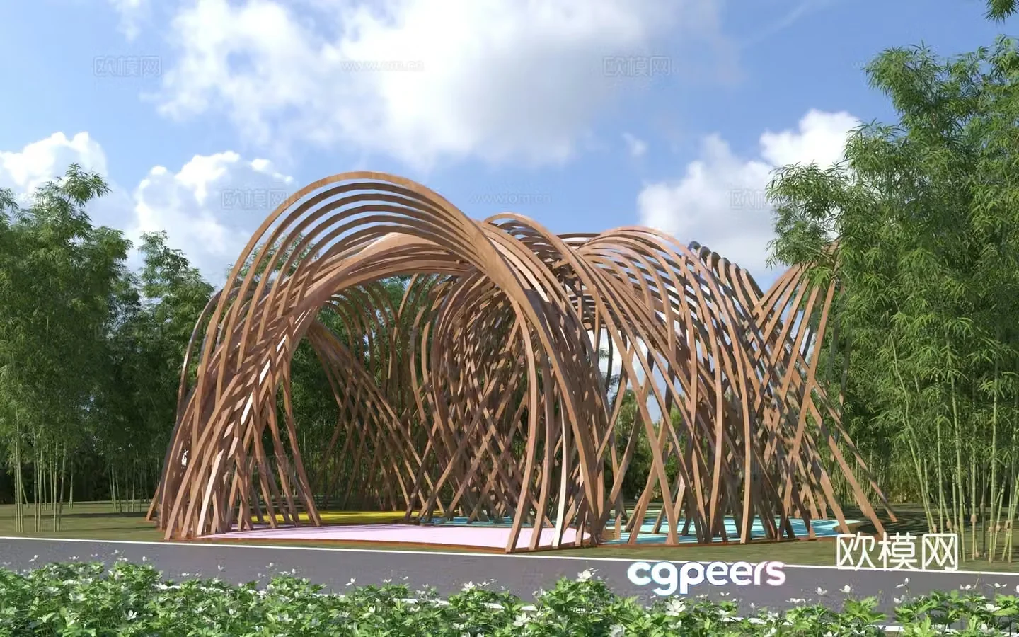 Modern special-shaped gallery frame casual gallery frame 3D model