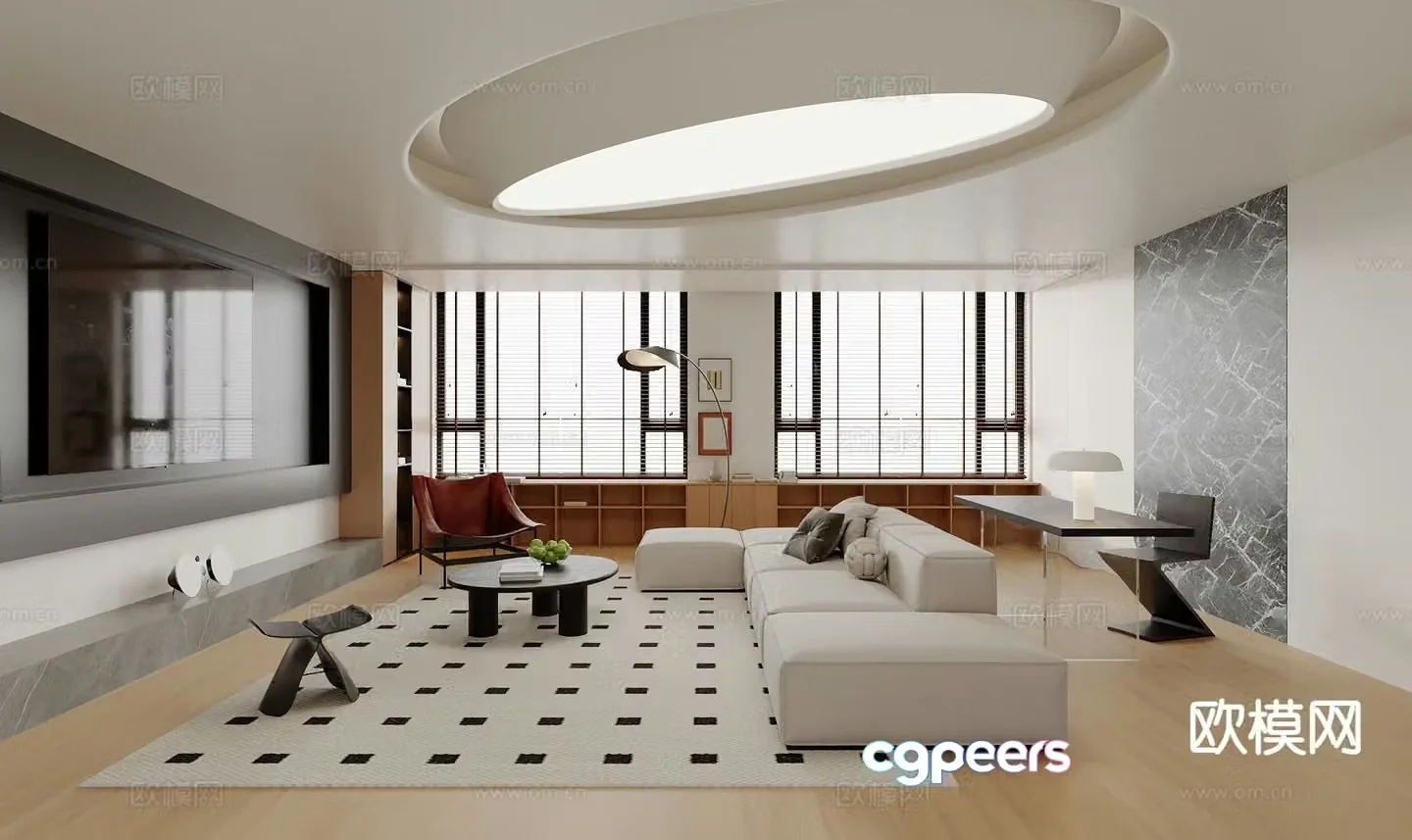 Modern living room 3d model