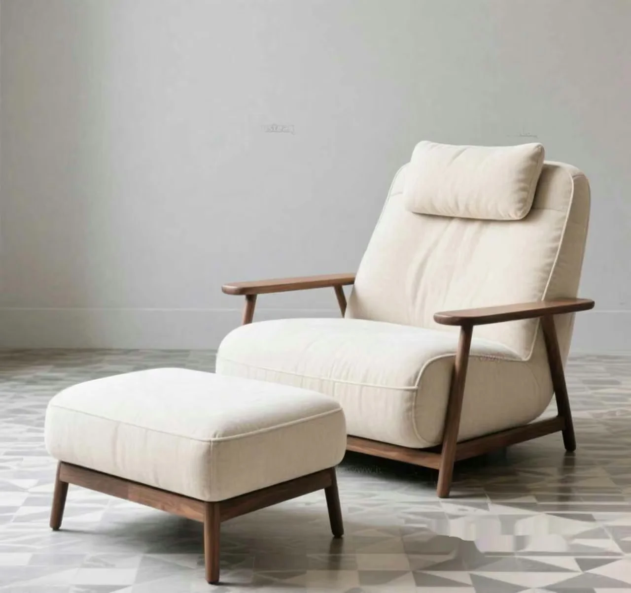 Modern Wood And Fabric Chair 3D Model – 1828 – VRAY Render