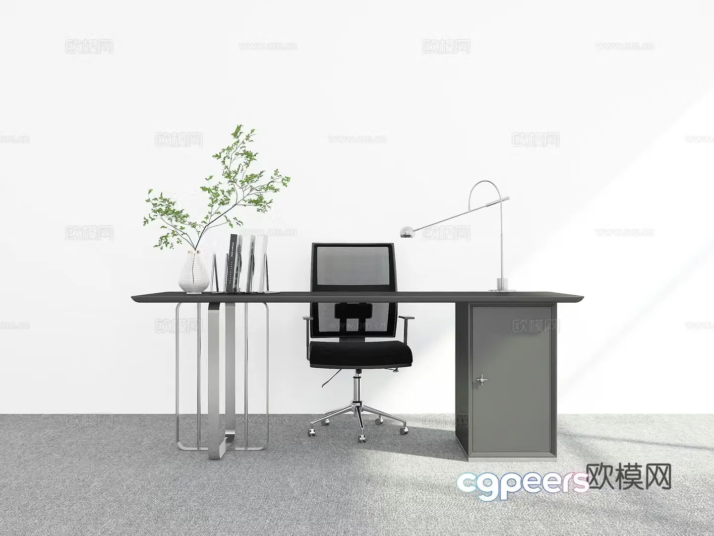 Modern desk 3d model