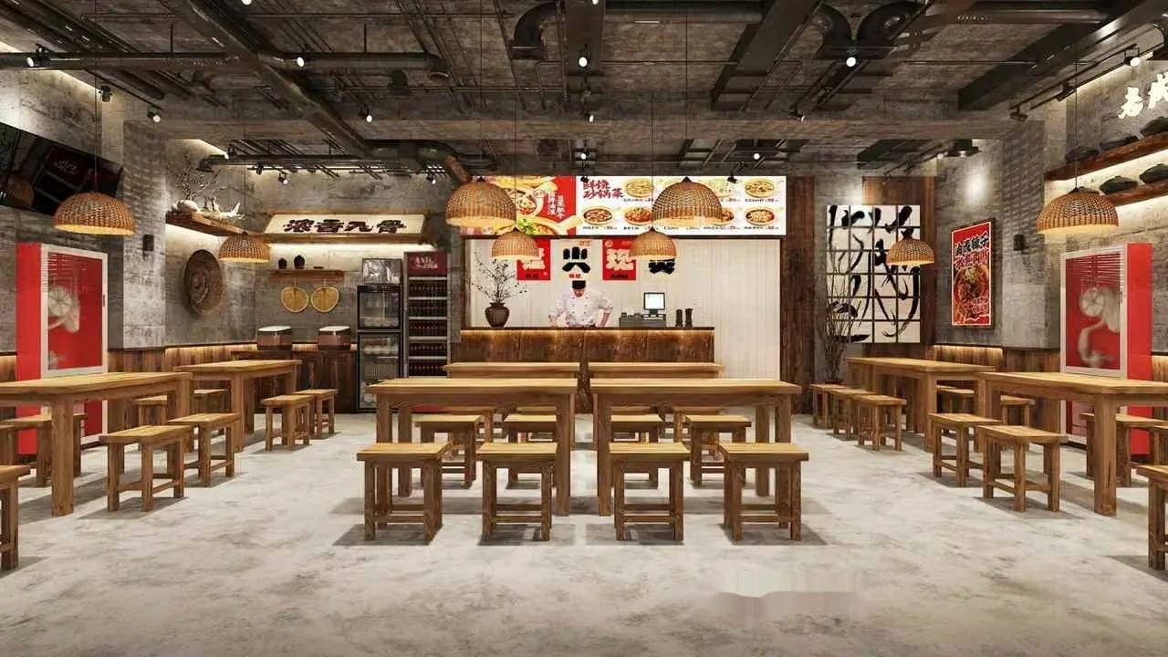 A Restaurant With A Modern Design 3D Model – 12518 – VRAY Render
