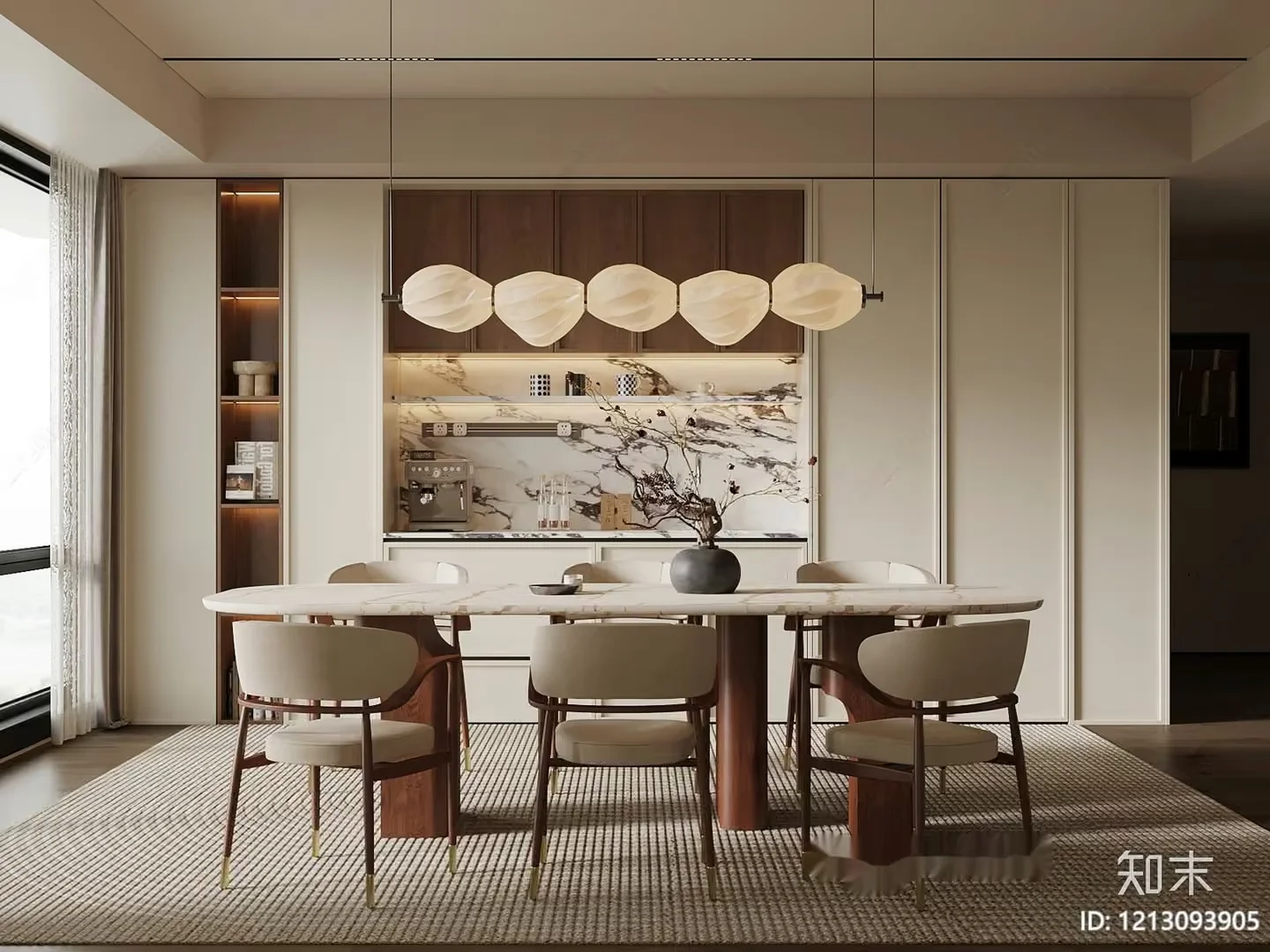 Modern Dining Room 3D Model – 20989 – VRAY Render