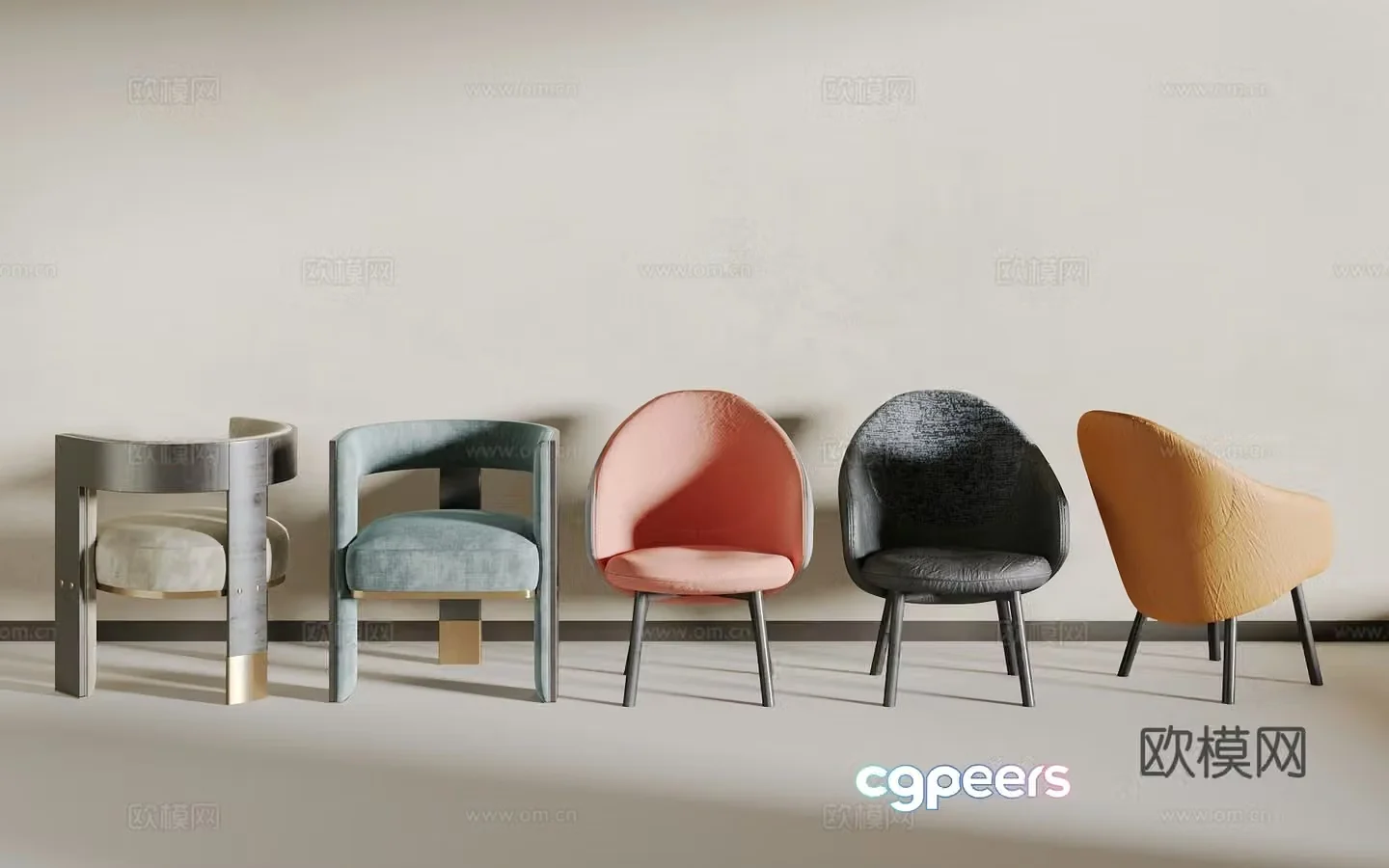 Light luxury seat 3D model