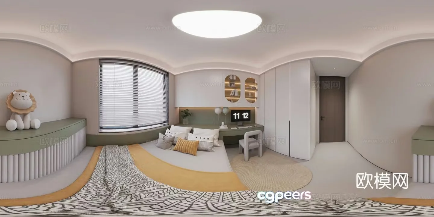 Modern children’s room children’s room cr panoramic 3d model