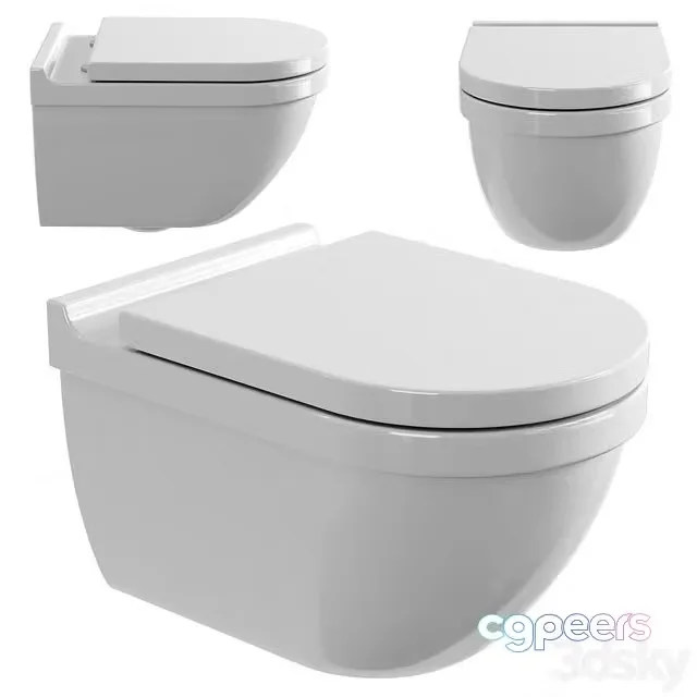3ds Max Free – Duravit Starck 3 wall-mounted washdown toilet