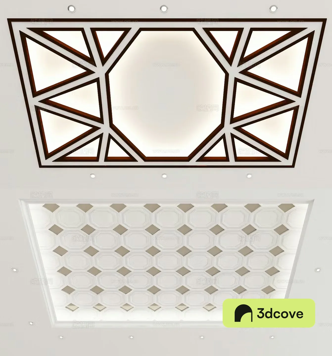 Modern geometric ceiling
