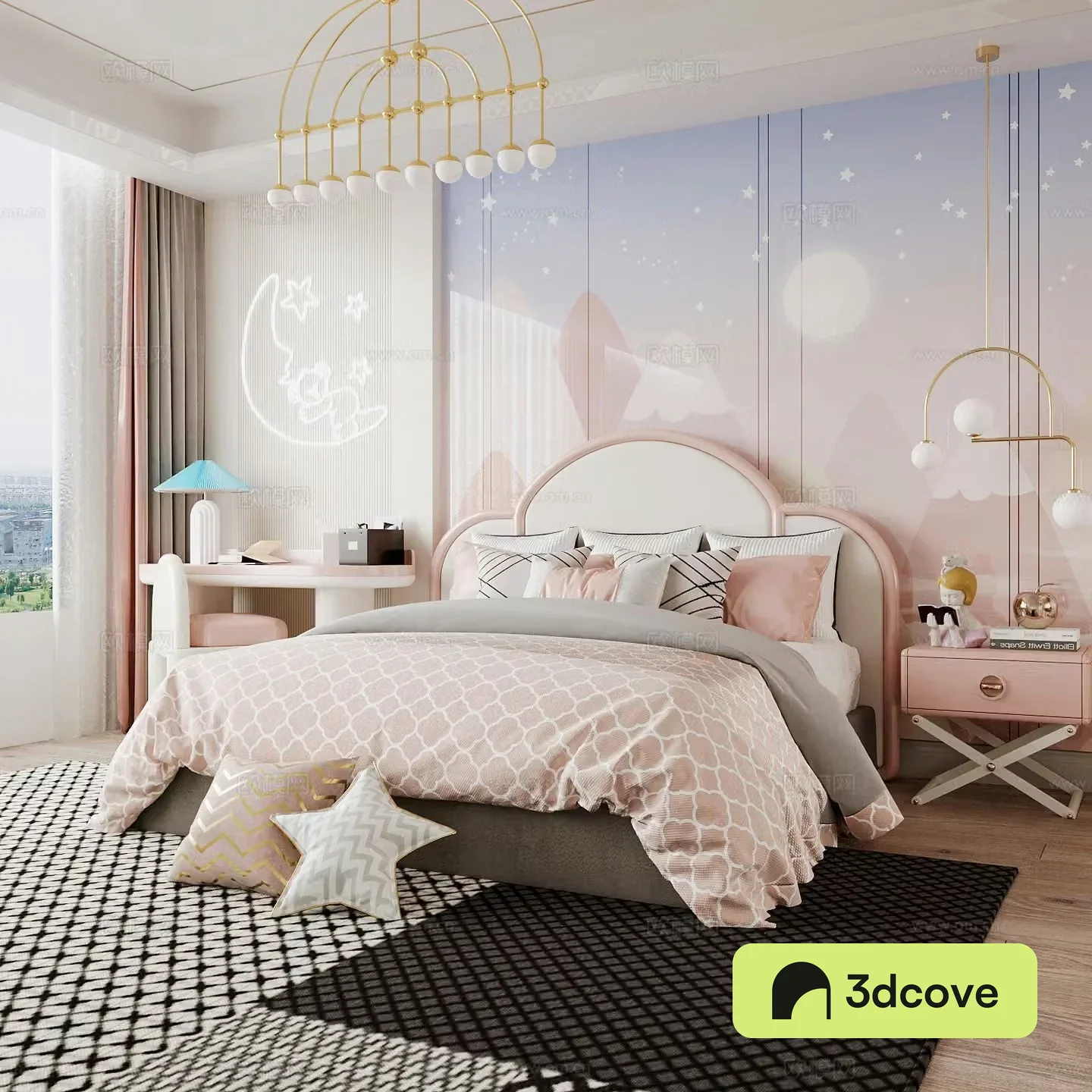 Modern children’s room girl’s room