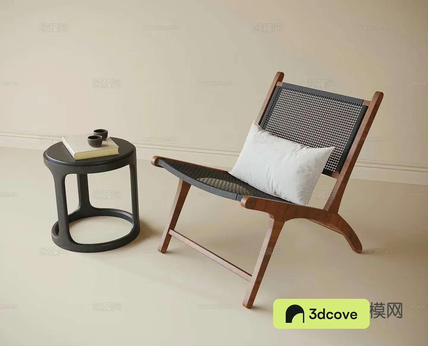 Modern casual chair Single chair Side angle