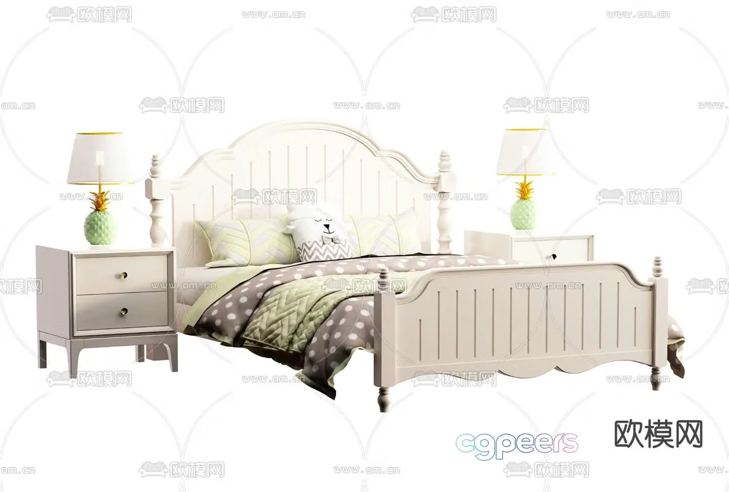 American children’s bed 3d model