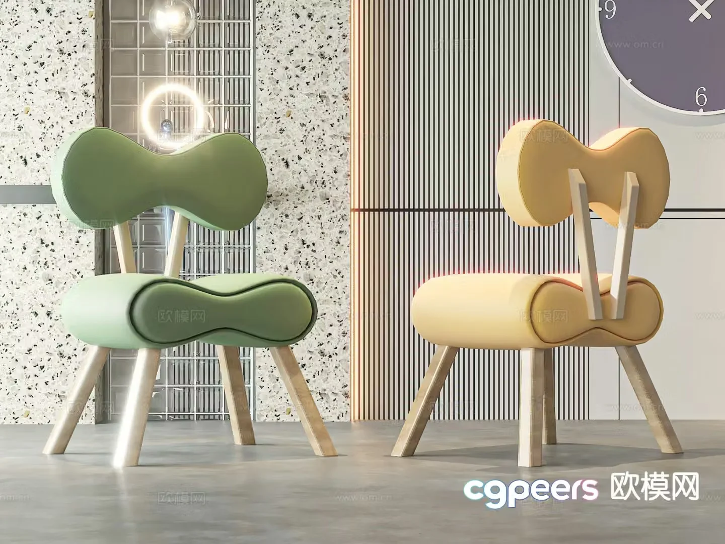 Children’s chair learning chair cartoon chair 3d model