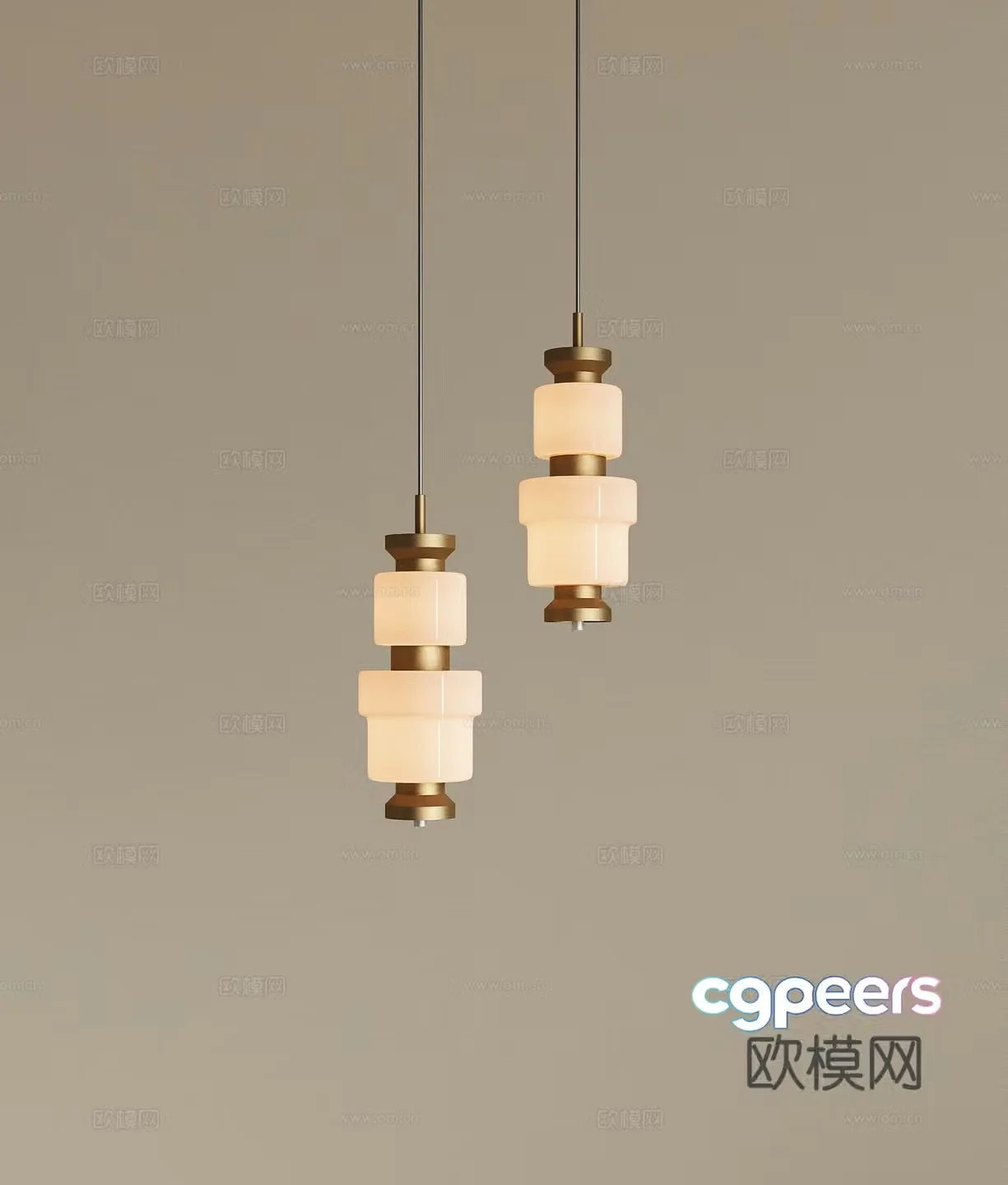 Modern light luxury metal chandeliers bedside chandeliers restaurant chandeliers bar chandeliers mirror chandeliers 3D model