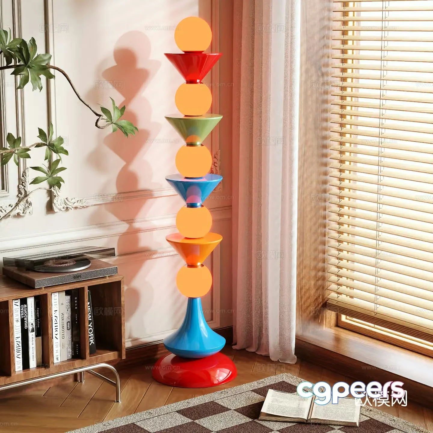 Memphis floor lamp Bausch floor lamp 3d model