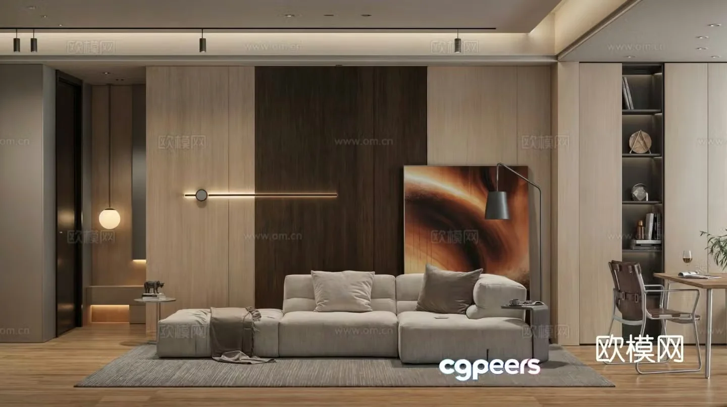 Modern living room 3d model