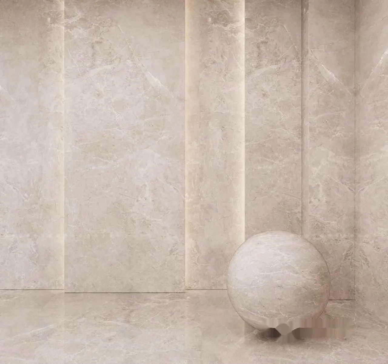 A Marble Sphere 3D Model – 2004 – VRAY Render