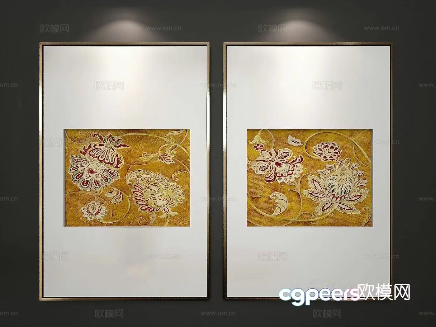 Decorative painting art painting hanging painting 3d model