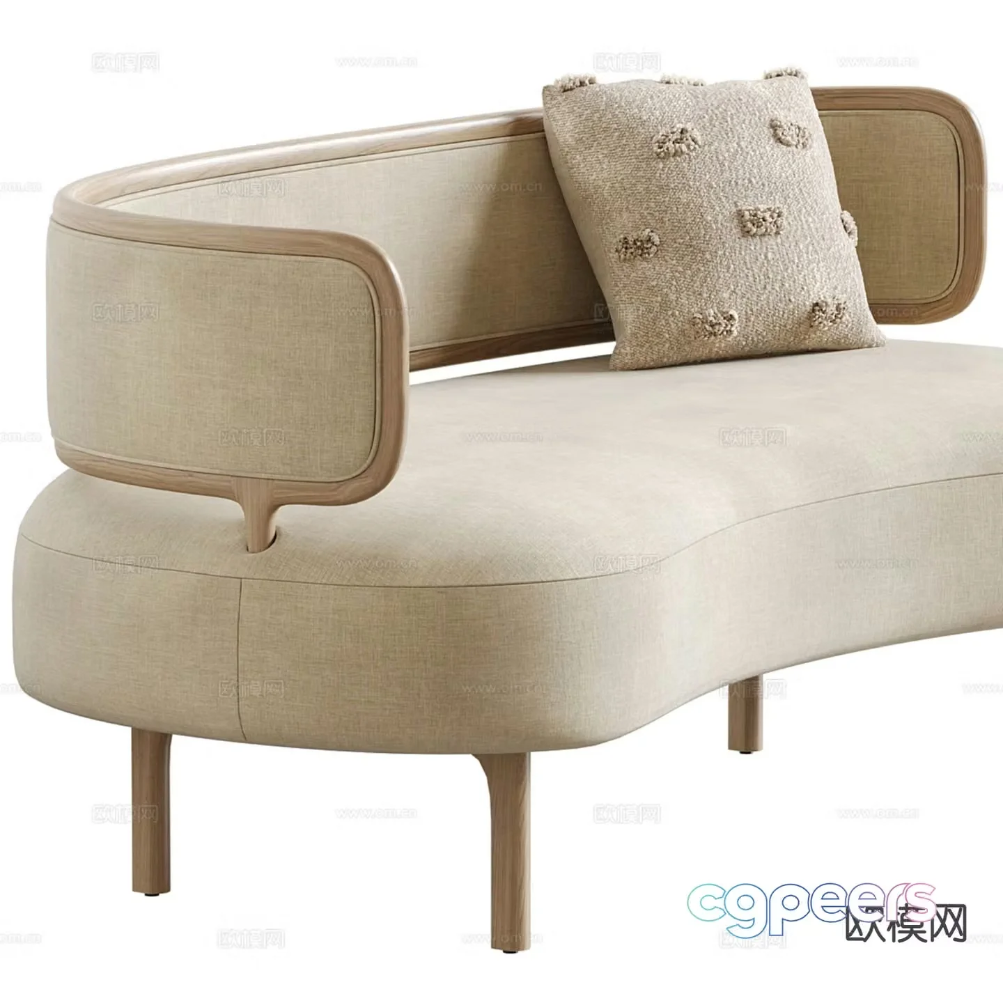 Wabi-sabi loveseat 3d model