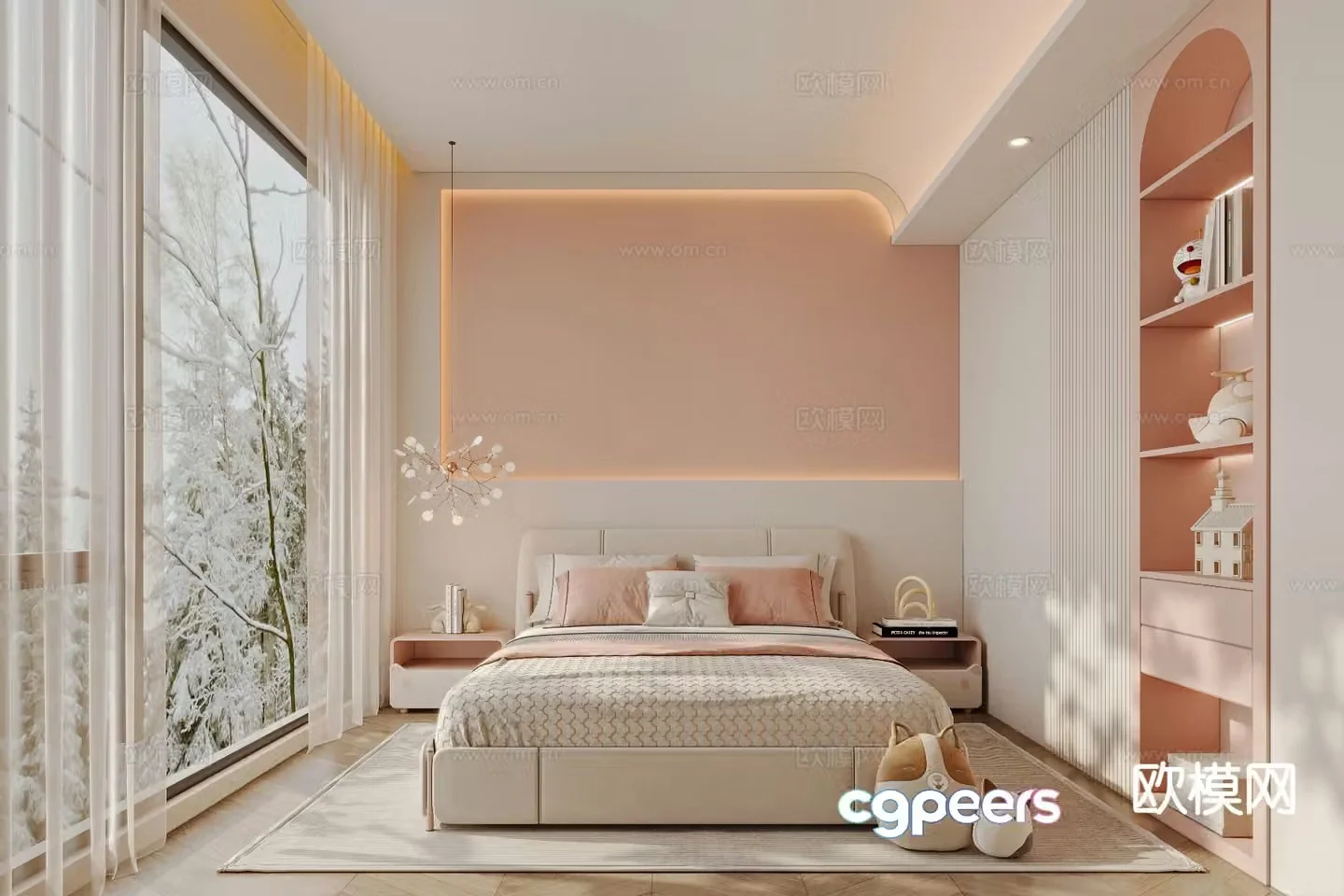 Cream style children’s room daughter’s room 3D model