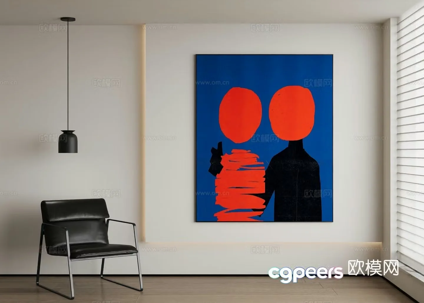Modern decorative painting 3d model