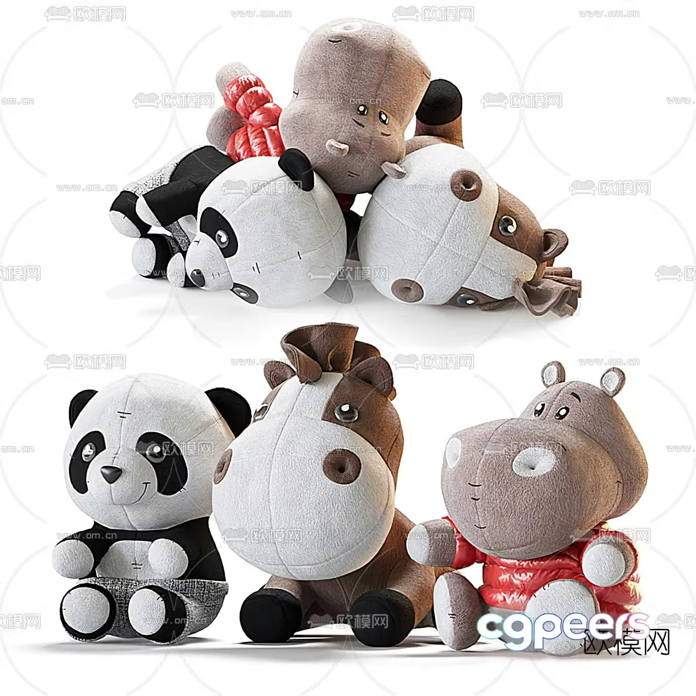 Modern children’s doll toy 3d model