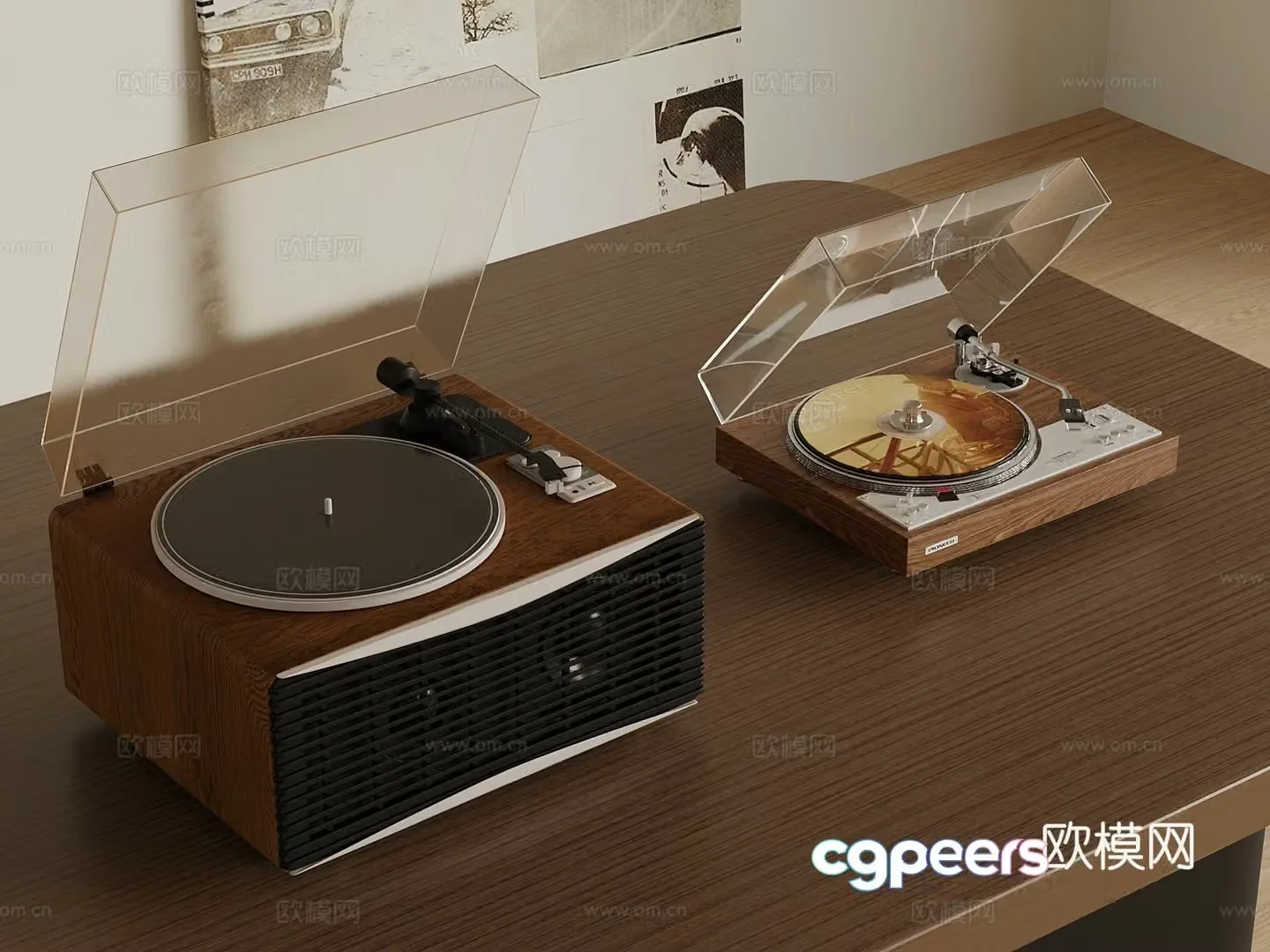 Modern phonograph Vinyl phonograph 3D model