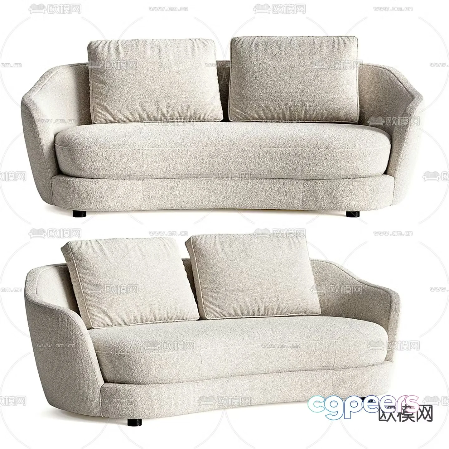 Double sofa 3d model