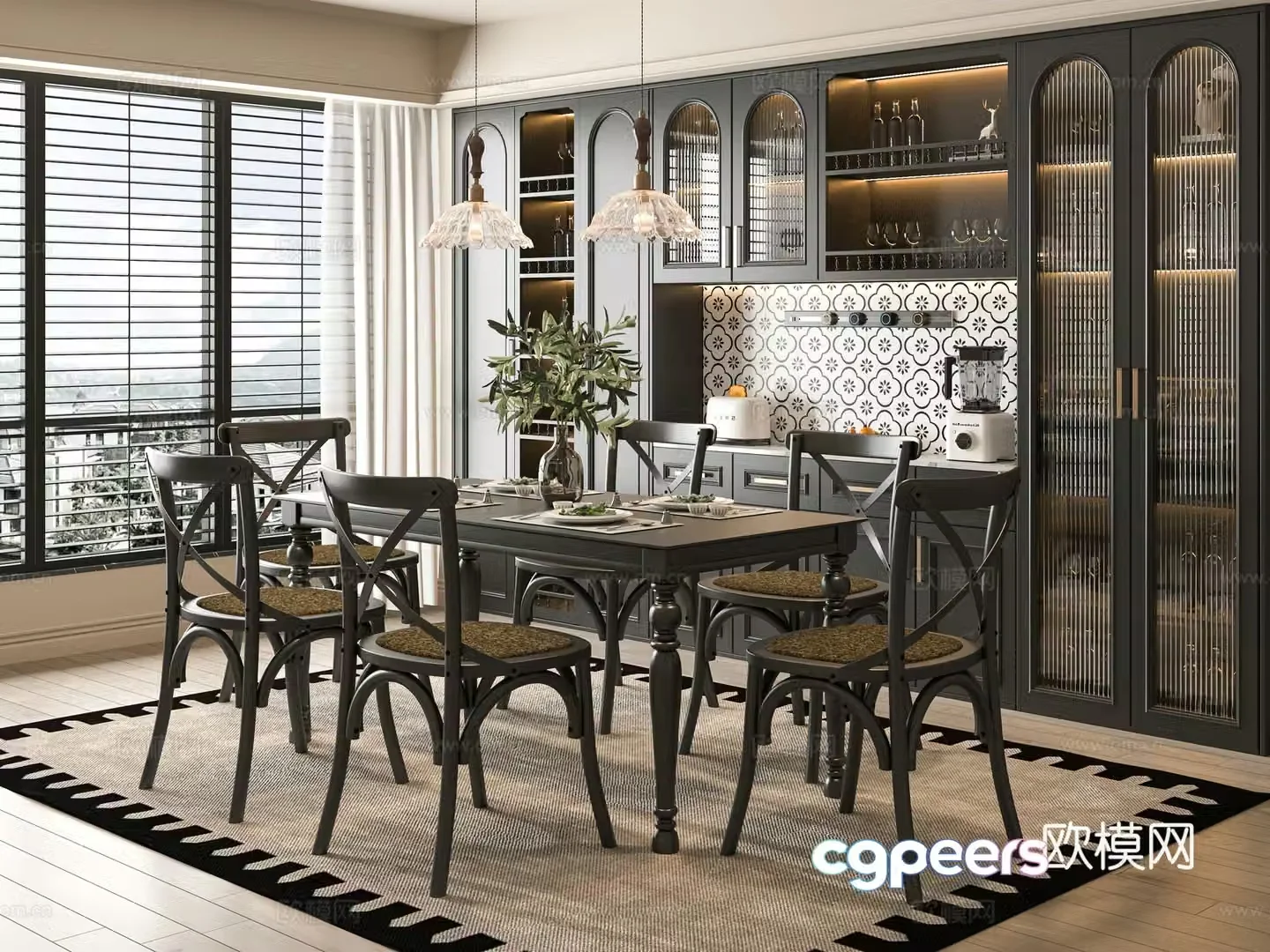 French restaurant 3d model