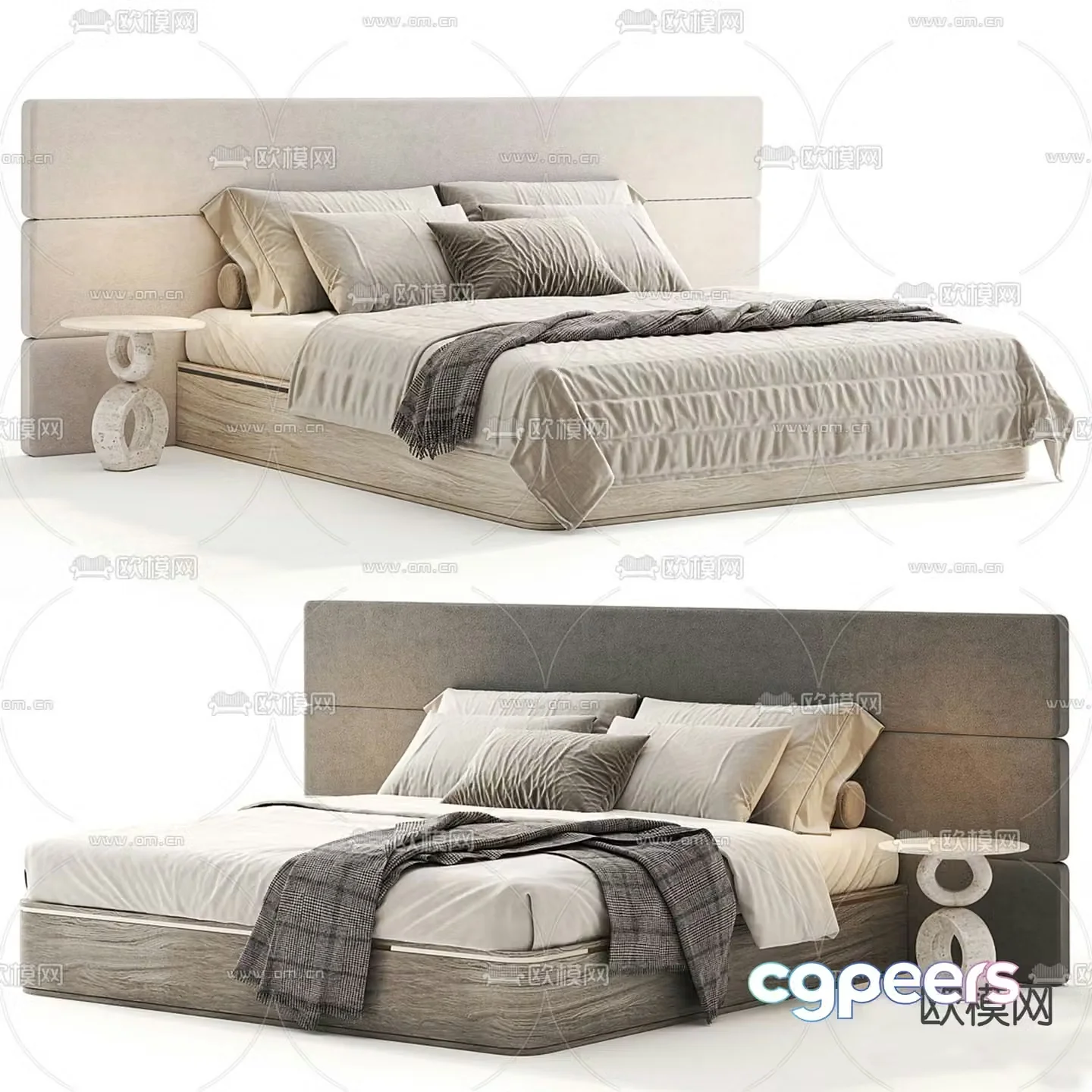 Madaket double bed 3d model