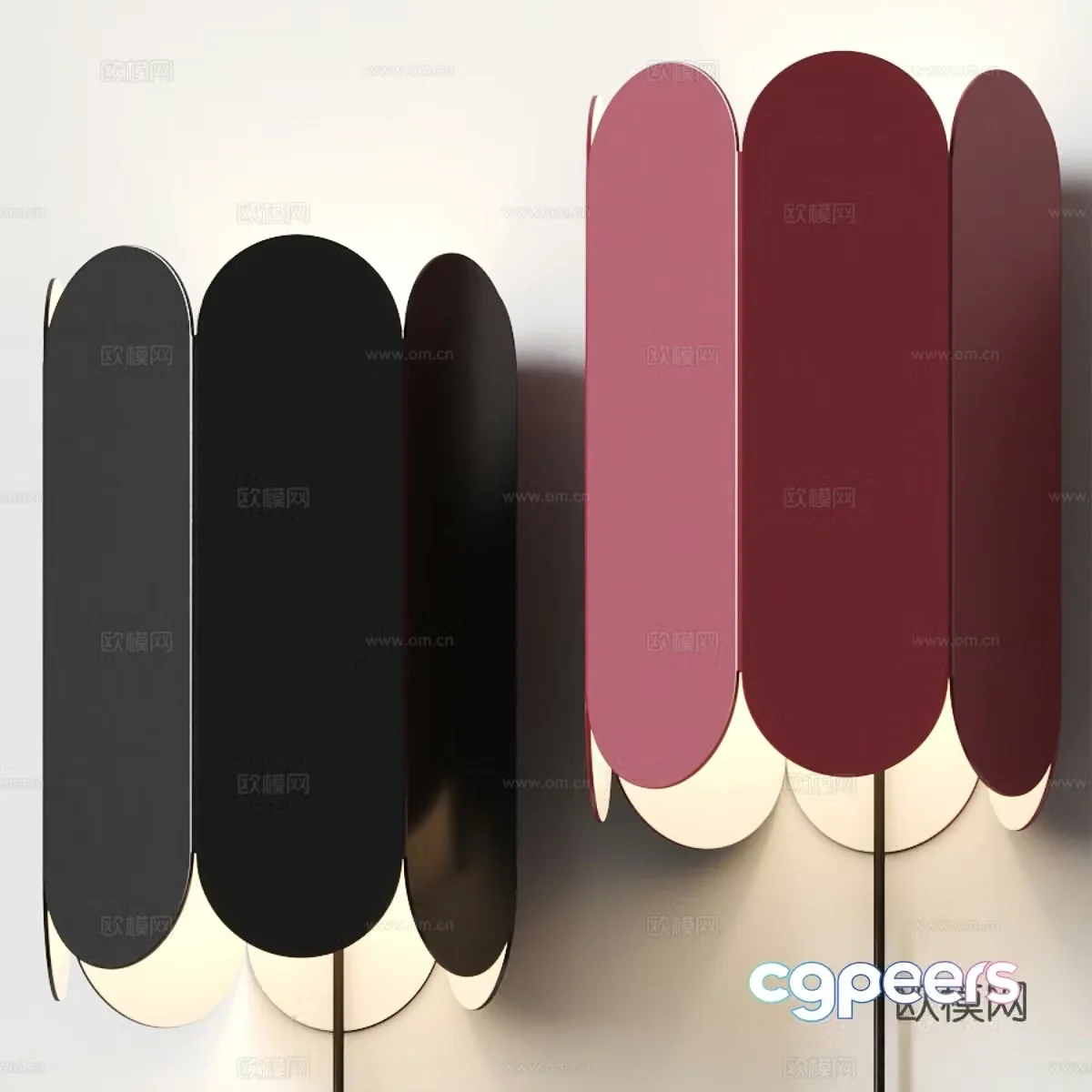 Modern Italian minimalist decorative wall lamp 3d model