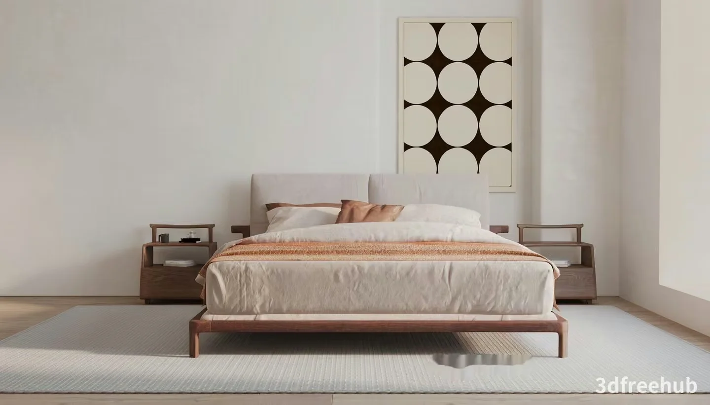 Cozy Bedroom 3D Model – 3473 – VRAY Render