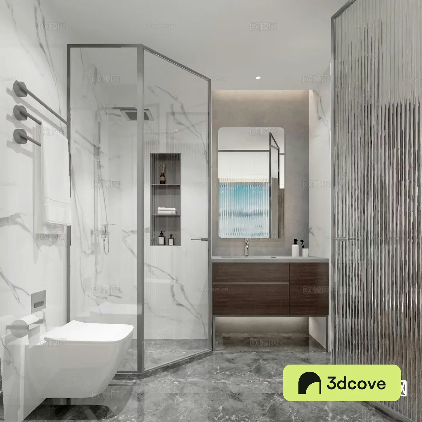 Modern bathroom toilet