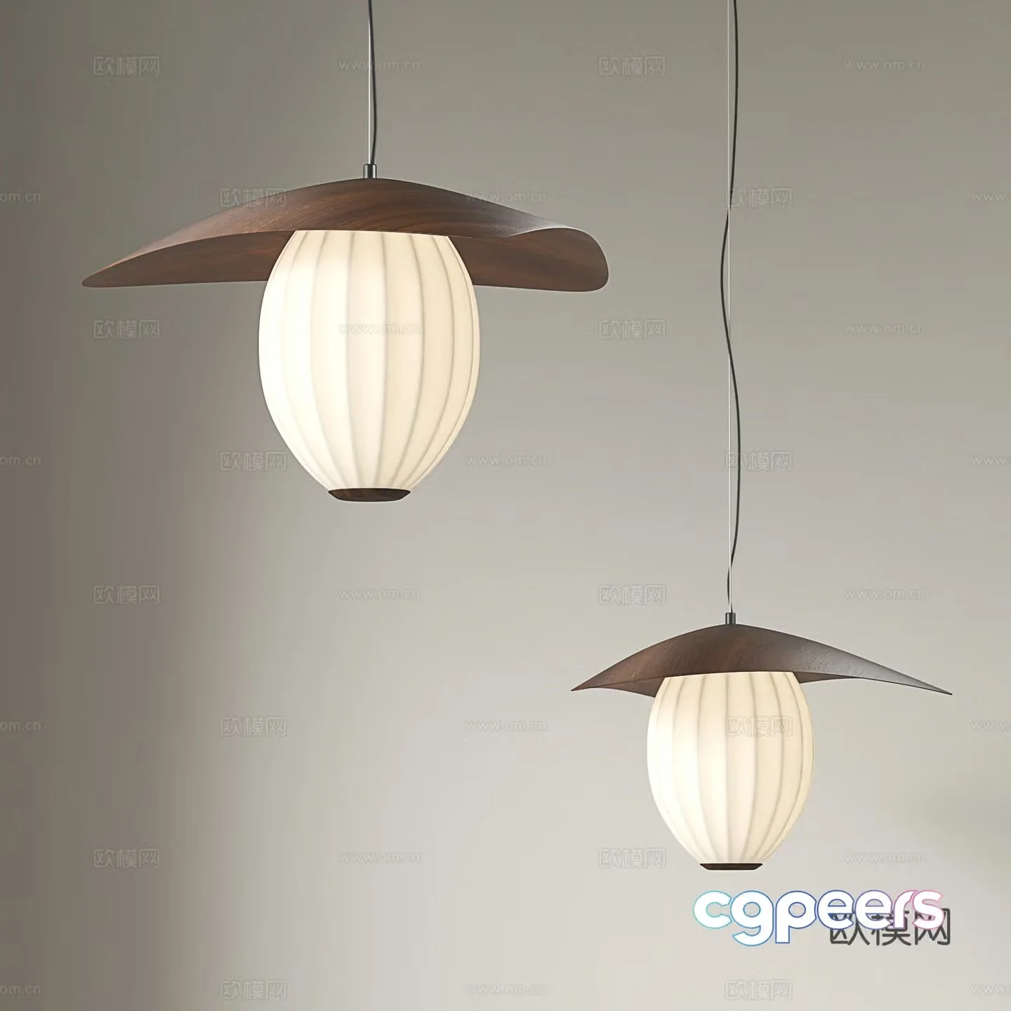 Japanese chandeliers Wasabi chandeliers Restaurant chandeliers Middle-aged chandeliers 3D model