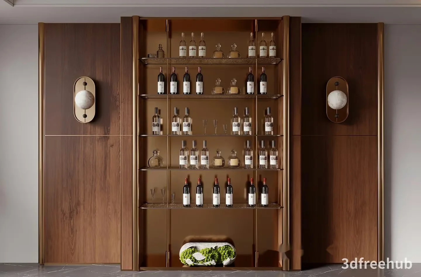 A Wooden Cabinet 3D Model – 20198 – VRAY Render