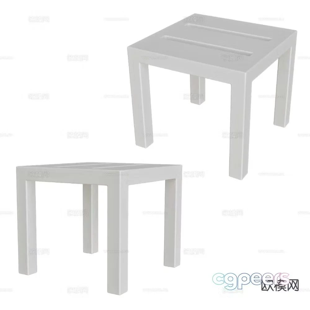 Serralunga stool low stool 3d model