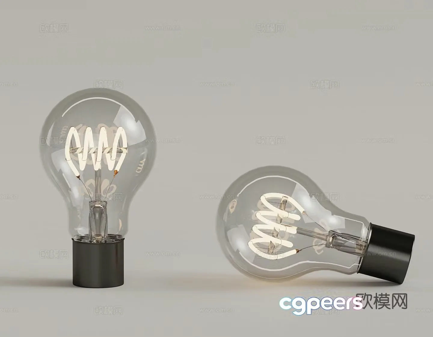 Modern light bulb 3d model
