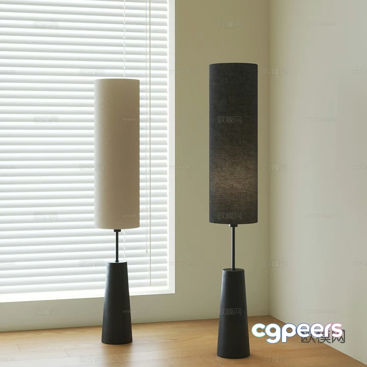 Medieval style floor lamp 3d model