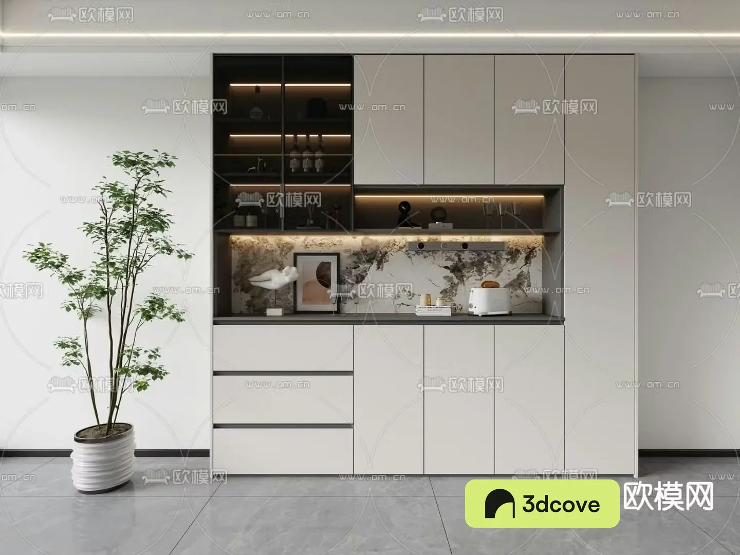 Modern wine cabinet sideboard