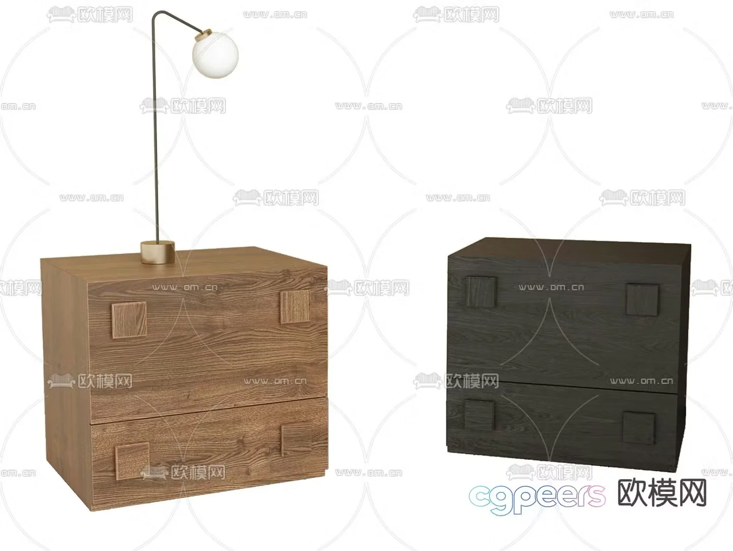 wabi-sabi bedside table 3d model