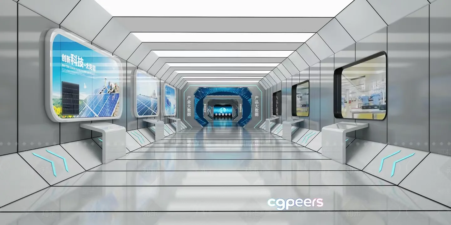 Modern Futuristic Room 3D Model – 12657 – VRAY Render