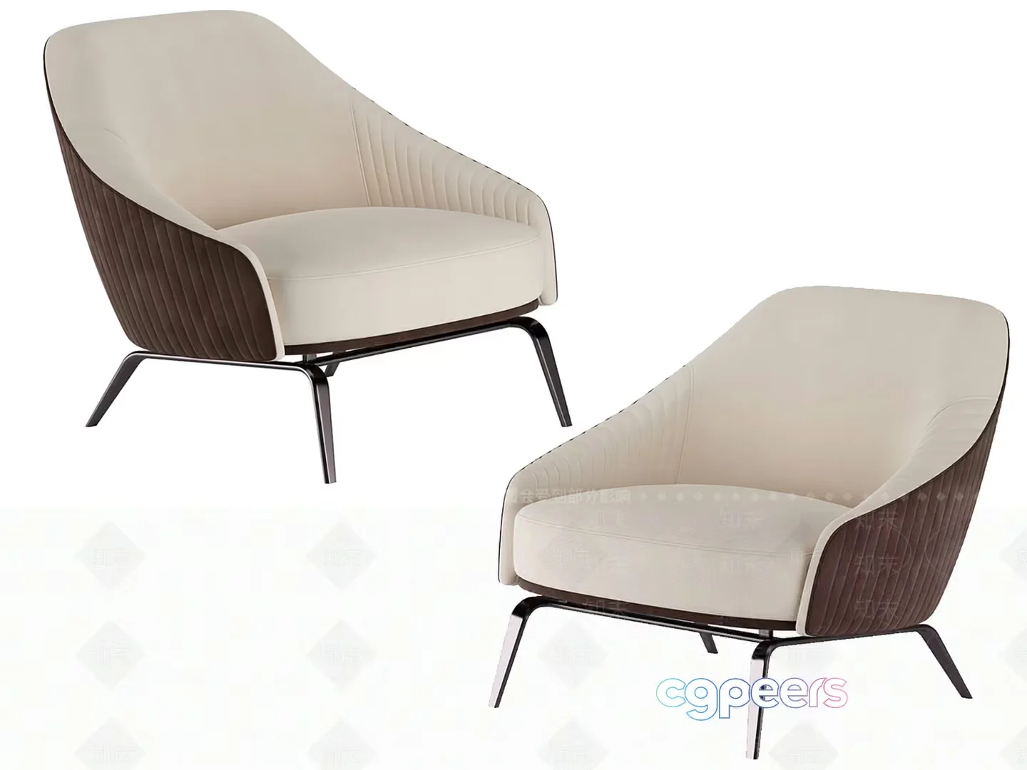 Mid-Century Modern Chair 3D Model – 9833 – VRAY Render