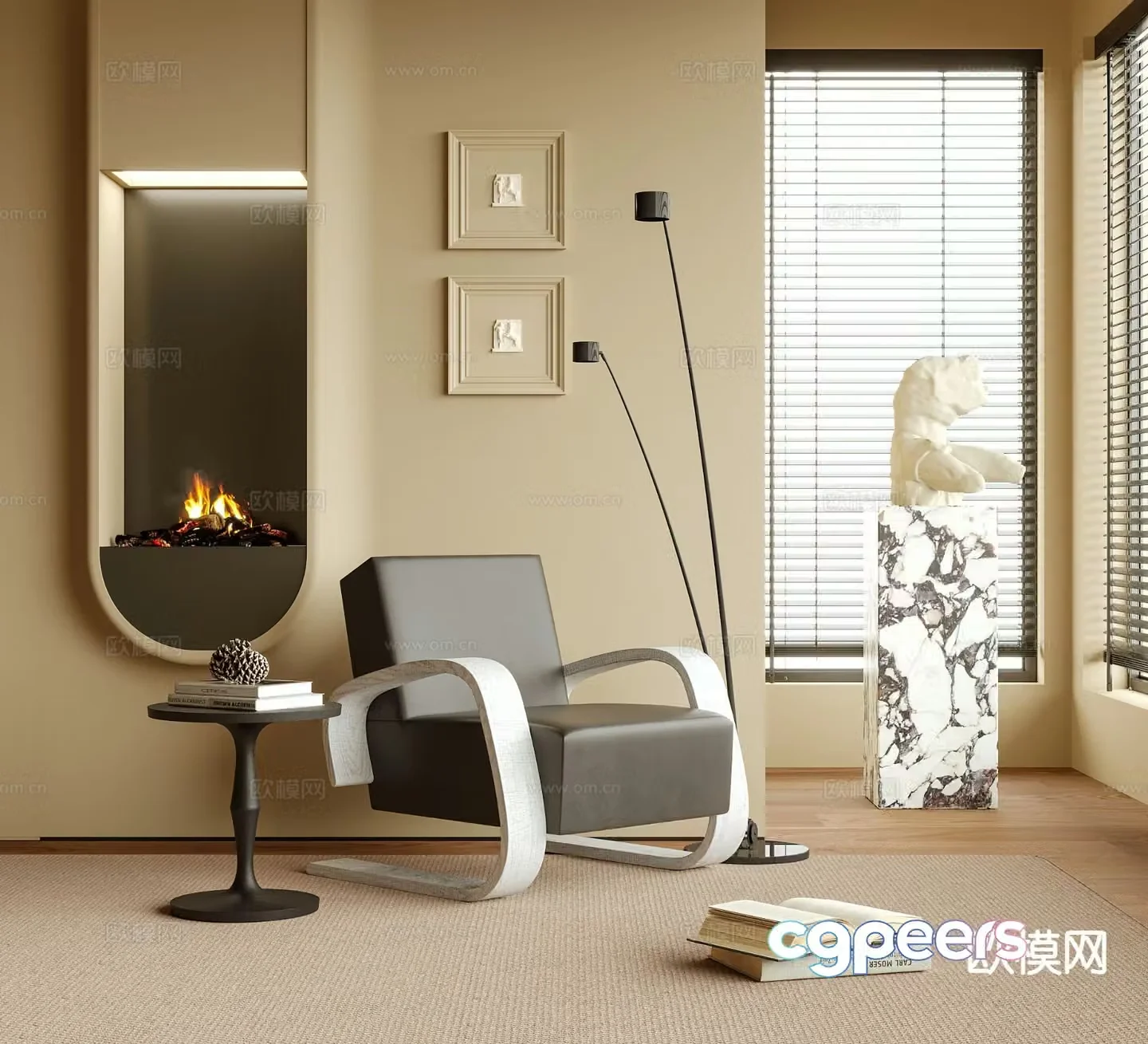 Modern lounge chair 3d model