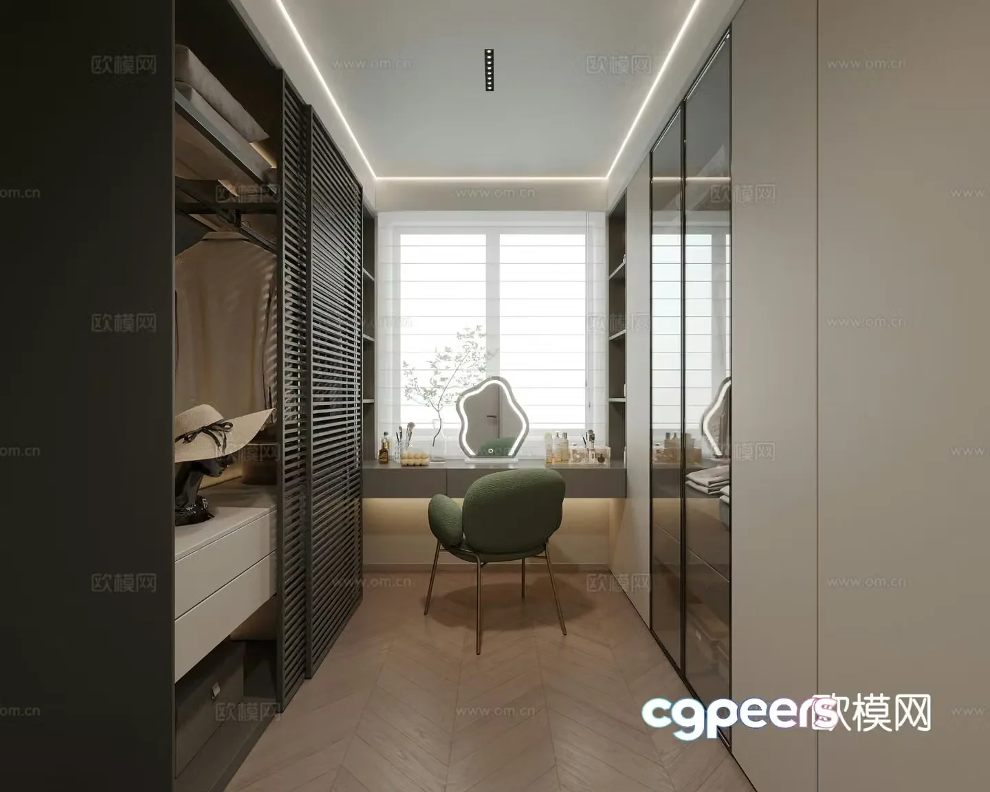 Modern cloakroom 3d model