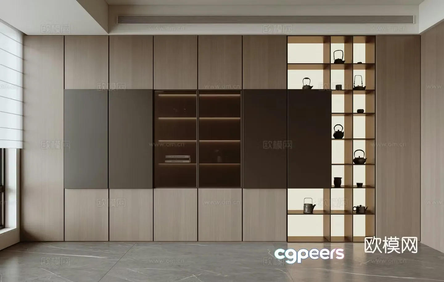 Modern tea cabinet 3d model