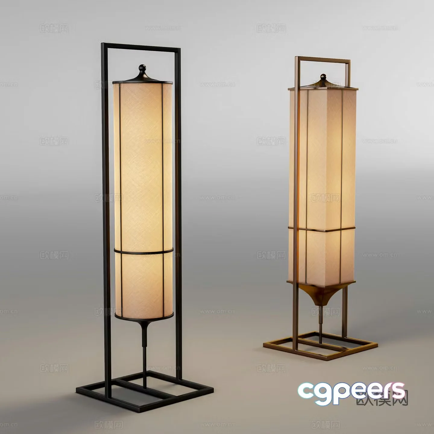 New Chinese floor lamp 3D model